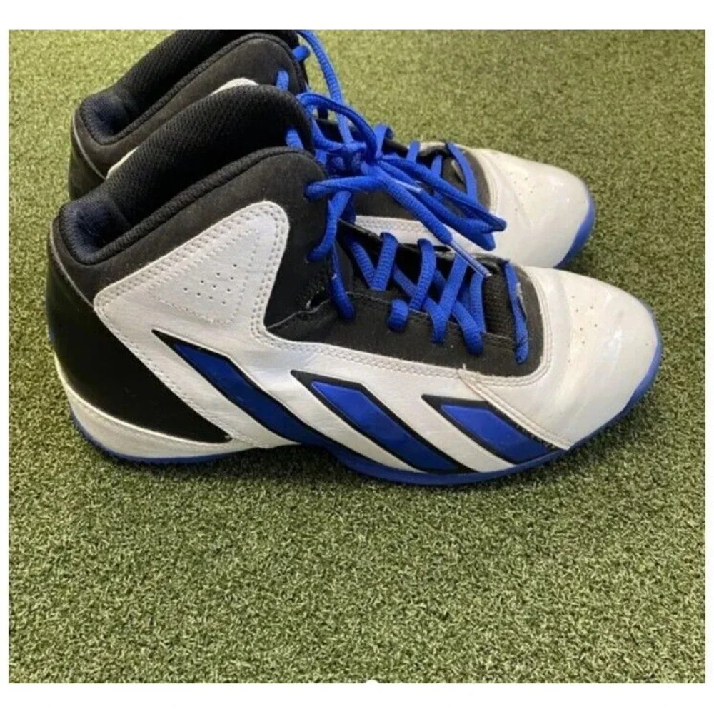 Men's Adidas basketball torsion system Shoes blue & white stripe‎ Size 3.5